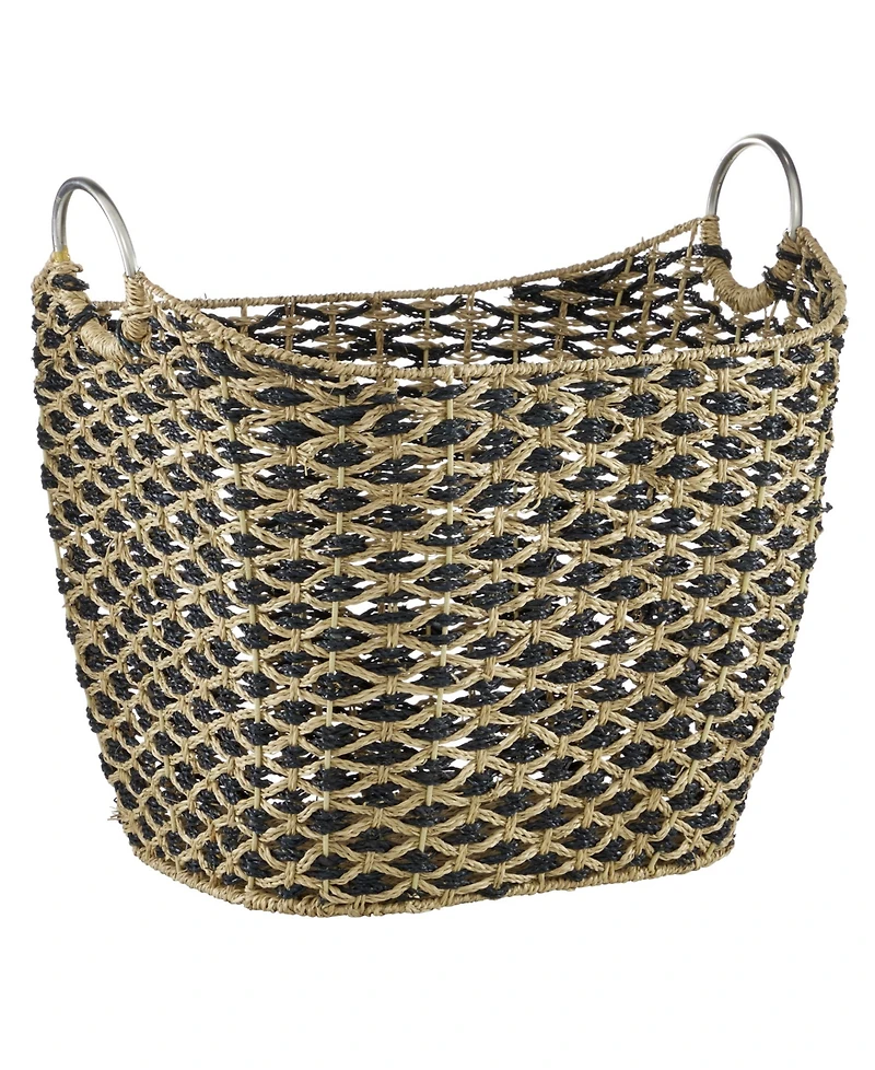 Sea Grass Bohemian Storage Basket, 18" x 21"