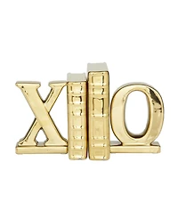 CosmoLiving by Cosmopolitan Ceramic Glam X, O Sculpture, Set of 4