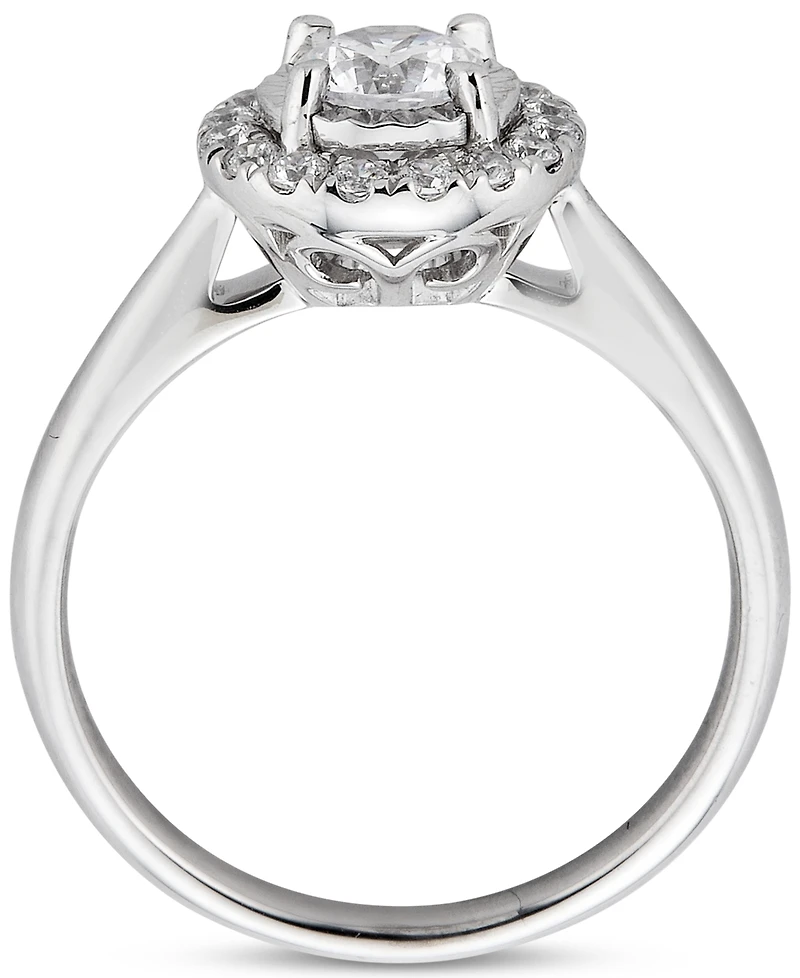 Diamond Round Halo Engagement Ring (3/4 ct. t.w.) in 14k White Gold