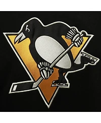 Men's Sidney Crosby Black Pittsburgh Penguins Player Name and Number Lacer Pullover Hoodie