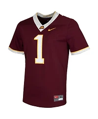 Men's Number 1 Maroon Minnesota Golden Gophers Untouchable Game Jersey