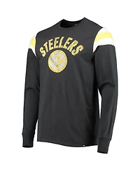 Men's Black Pittsburgh Steelers Franklin Rooted Long Sleeve T-shirt