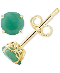Sapphire Solitaire Stud Earrings (1-1/5 ct. t.w.) 14k Gold (Also Emerald & Ruby)