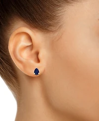 Sapphire Pear-Cut Stud Earrings (1 ct. t.w.) 14k Gold (Also Emerald & Ruby)