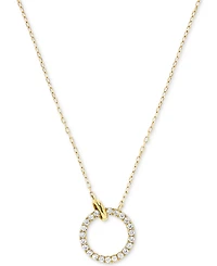 Diamond Circle 18" Pendant Necklace (1/3 ct. t.w.) in 14k Gold