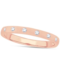3-Pc. Set Diamond Tri-Tone Stack Rings (1/5 ct. t.w.)