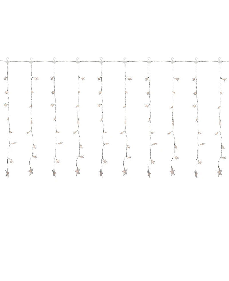120 Count Led Warm Curtain Christmas Lights with 7.5' Wire