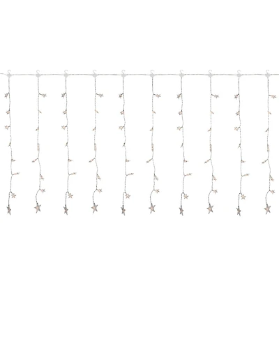 120 Count Led Warm Curtain Christmas Lights with 7.5' Wire