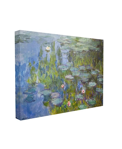 Stupell Industries Monet Impressionist Lilly Pad Pond Painting Stretched Canvas Wall Art, 30" x 40"
