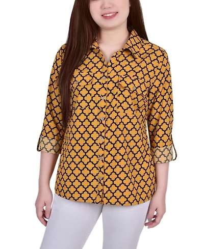 Women's 3/4 Roll Tab Shirt with Pockets