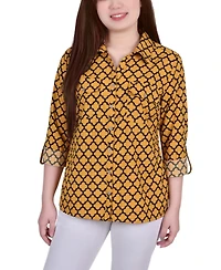 Women's 3/4 Roll Tab Shirt with Pockets