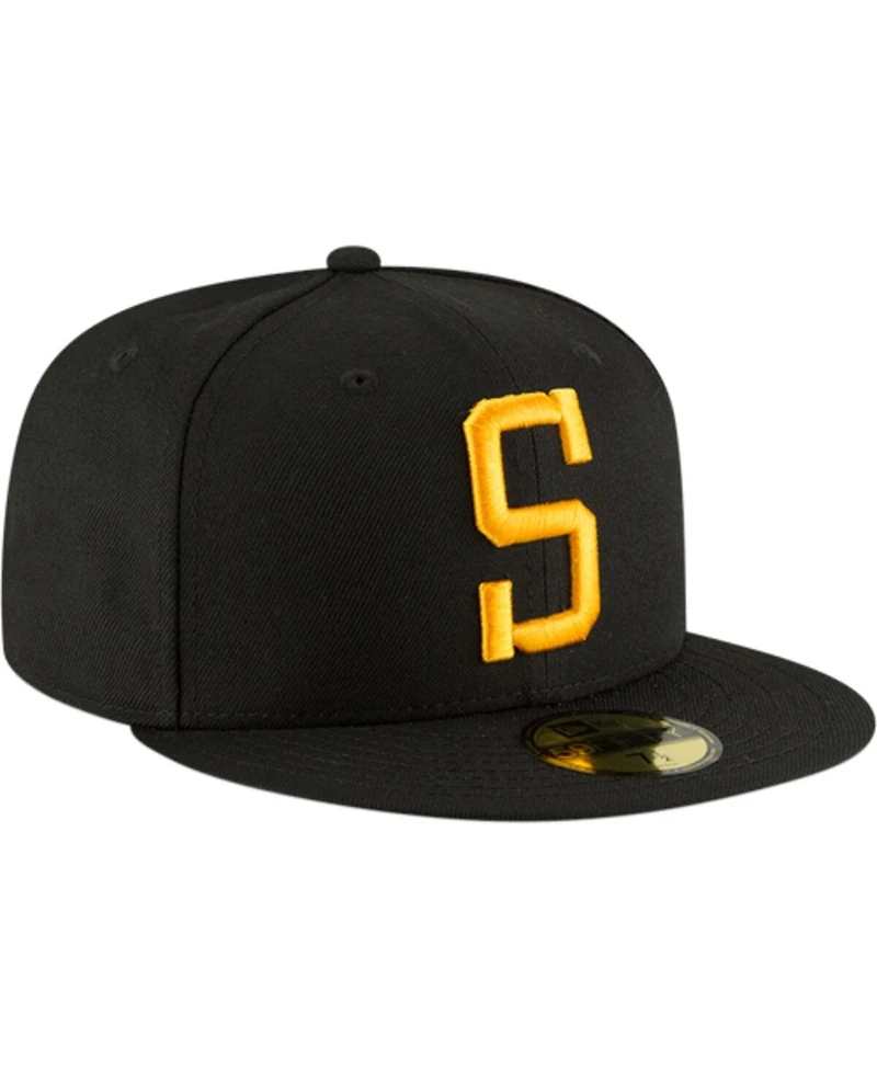 Men's Black Pittsburgh Steelers Omaha 59FIFTY Hat