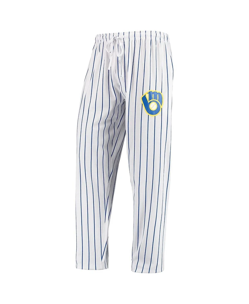 Men's White, Navy Milwaukee Brewers Vigor Lounge Pant