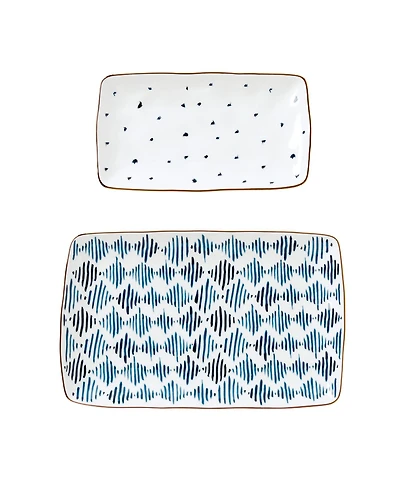 Lenox Blue Bay 2 Pc. Porcelain Nesting Platter Set