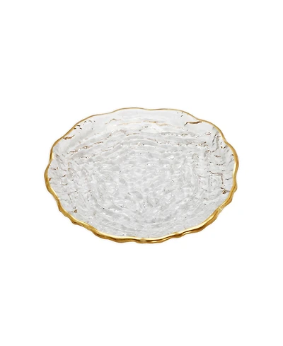 Glass Dessert Plates, Set of 4 - Gold