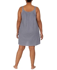 Lauren Ralph Plus Cotton Knit Double-Strap Nightgown