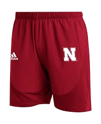 Men's Adidas Scarlet Nebraska Huskers 2021 Sideline Aeroready Training Shorts