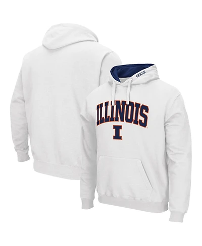 Men's Colosseum Illinois Fighting Illini Arch and Logo 3.0 Pullover Hoodie