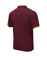 Men's Colosseum Maroon Minnesota Golden Gophers Logo Santry Polo Shirt