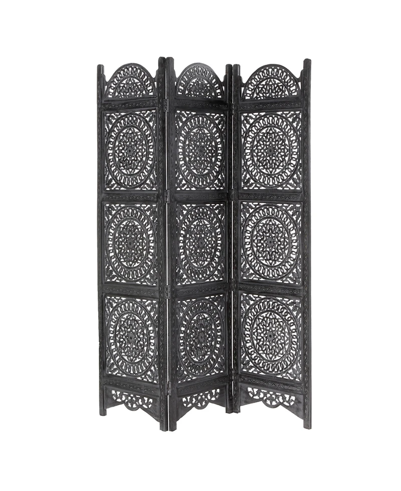 Mango Wood Eclectic Room Divider Screen