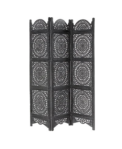 Mango Wood Eclectic Room Divider Screen