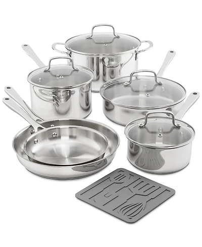 The Cellar Stainless Steel 11-Pc. Cookware Set, Exclusively at Macy's