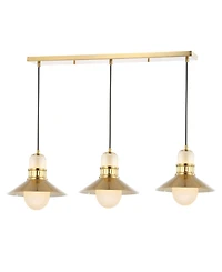 Colin 3-Light Adjustable Retro Hurricane Triple Linear Led Pendant