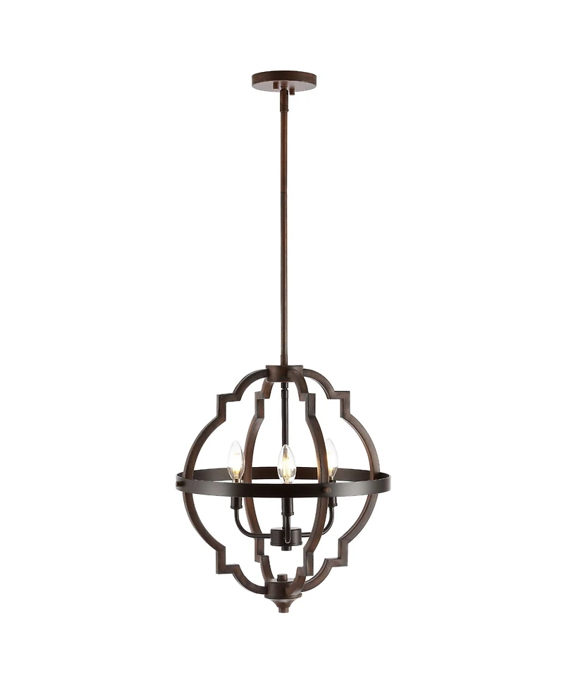 Jonathan Y Ogee 3-Light Adjustable Rustic Industrial Led Pendant