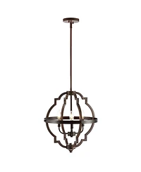 Jonathan Y Ogee 3-Light Adjustable Rustic Industrial Led Pendant