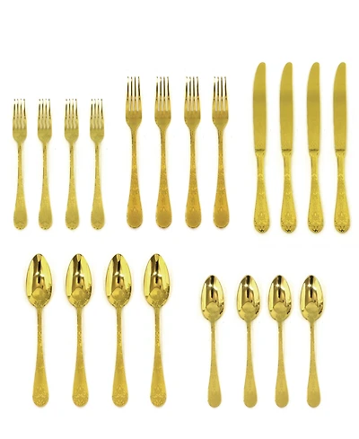 Casablanca Oro Flatware Set, 20 Piece