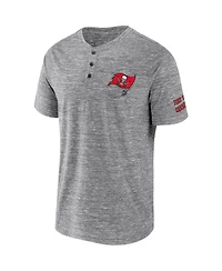Men's Nfl x Darius Rucker Collection by Fanatics Heather Gray Tampa Bay Buccaneers Slub Henley T-shirt