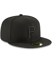 Men's New Era Black Pittsburgh Pirates Primary Logo Basic 59FIFTY Fitted Hat