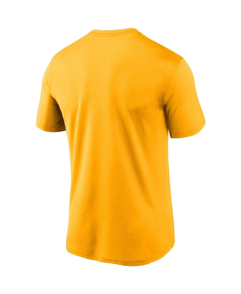 Men's Nike Gold Green Bay Packers Logo Essential Legend Performance T-shirt