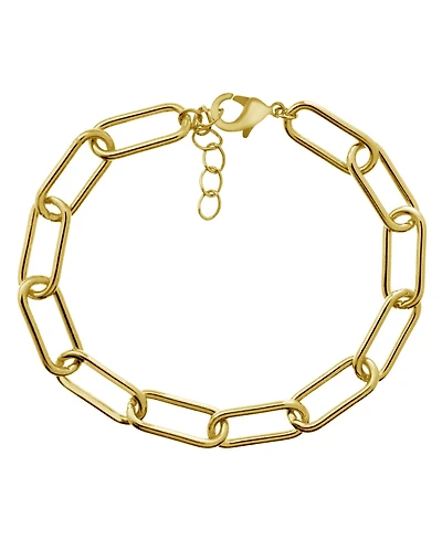 18K Gold Plated or Silver Plated Oval Link Bracelet