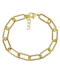 18K Gold Plated or Silver Plated Oval Link Bracelet