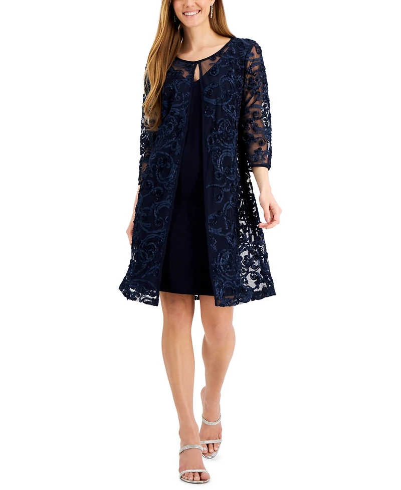 Connected Soutache Jacket Dress