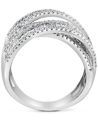 Effy Diamond Baguette Crossover Statement Ring (1-5/8 ct. t.w.) in 14k White Gold