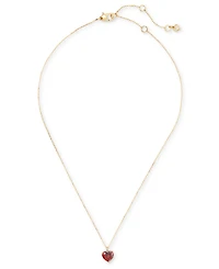 Kate Spade New York Gold-Tone Birthstone Heart Pendant Necklace, 16" + 3" extender