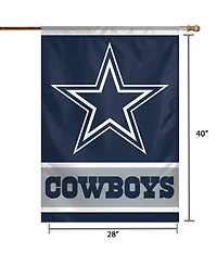 WinCraft Dallas Cowboys 28" x 40" Primary Logo House Flag
