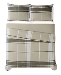 Truly Soft Preston Plaid 3 Piece Flannel Duvet Cover Set, King