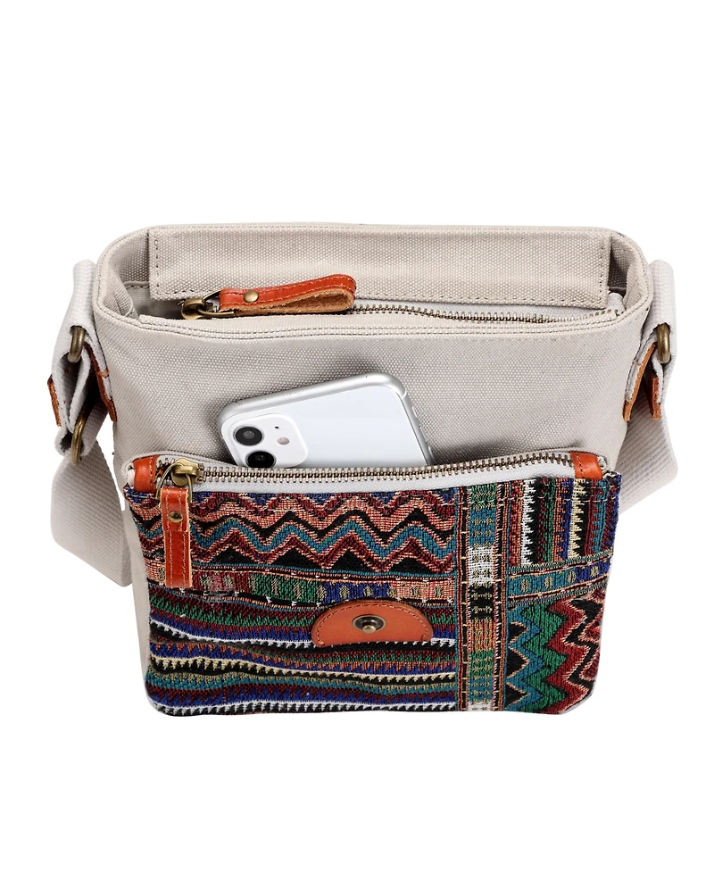 Tsd Brand Four Season Canvas Crossbody Bag