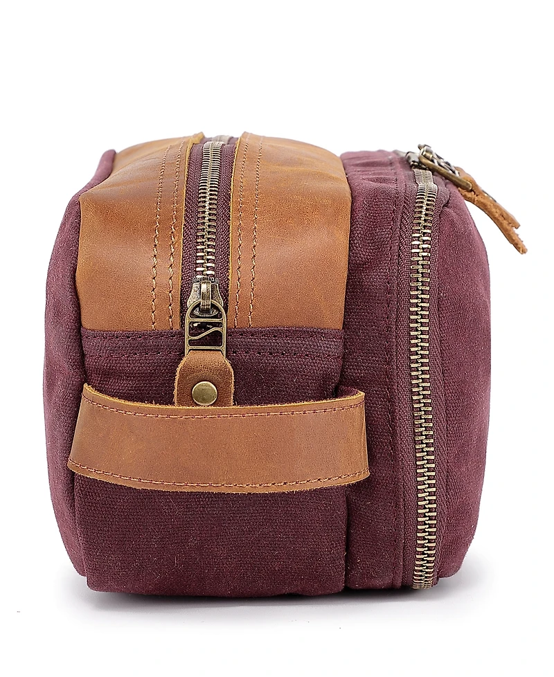 Tsd Brand Turtle Ridge Waxed Canvas Toiletry Bag