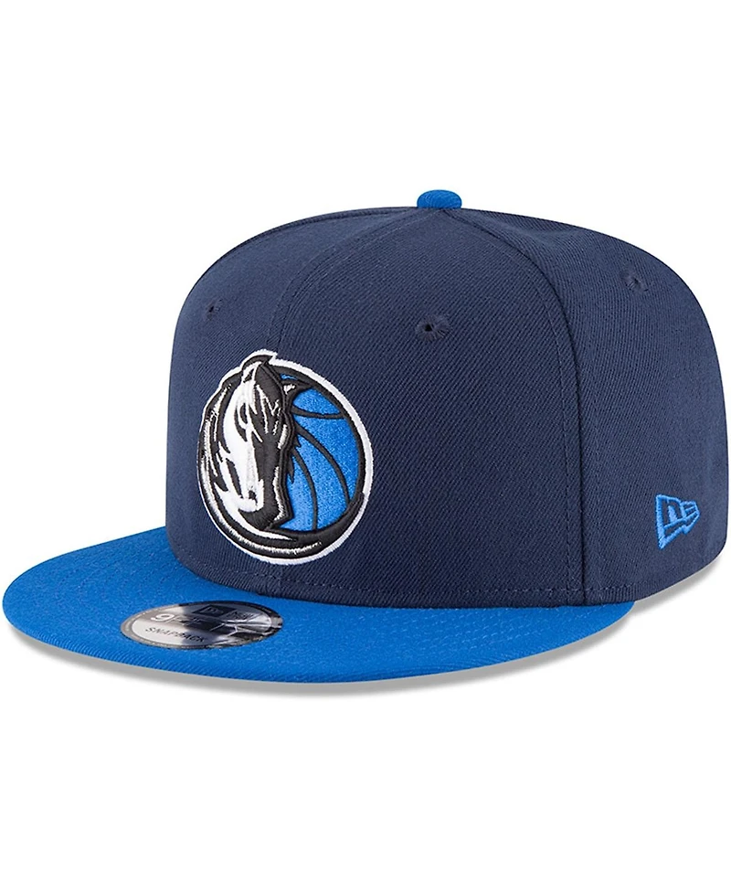 Men's New Era Navy, Blue Dallas Mavericks 2-Tone 9FIFTY Adjustable Snapback Hat
