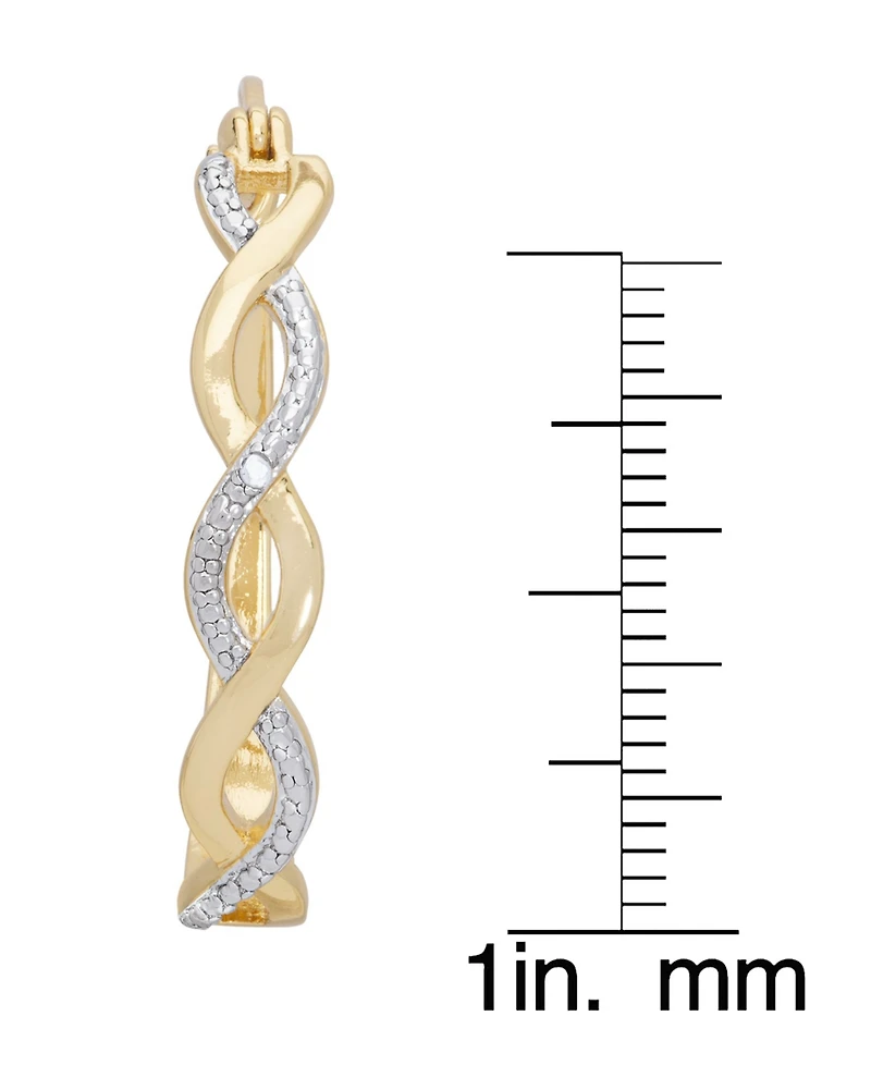 Diamond Accent Infinity Hoop Earrings