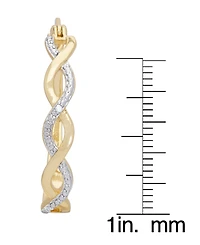 Diamond Accent Infinity Hoop Earrings