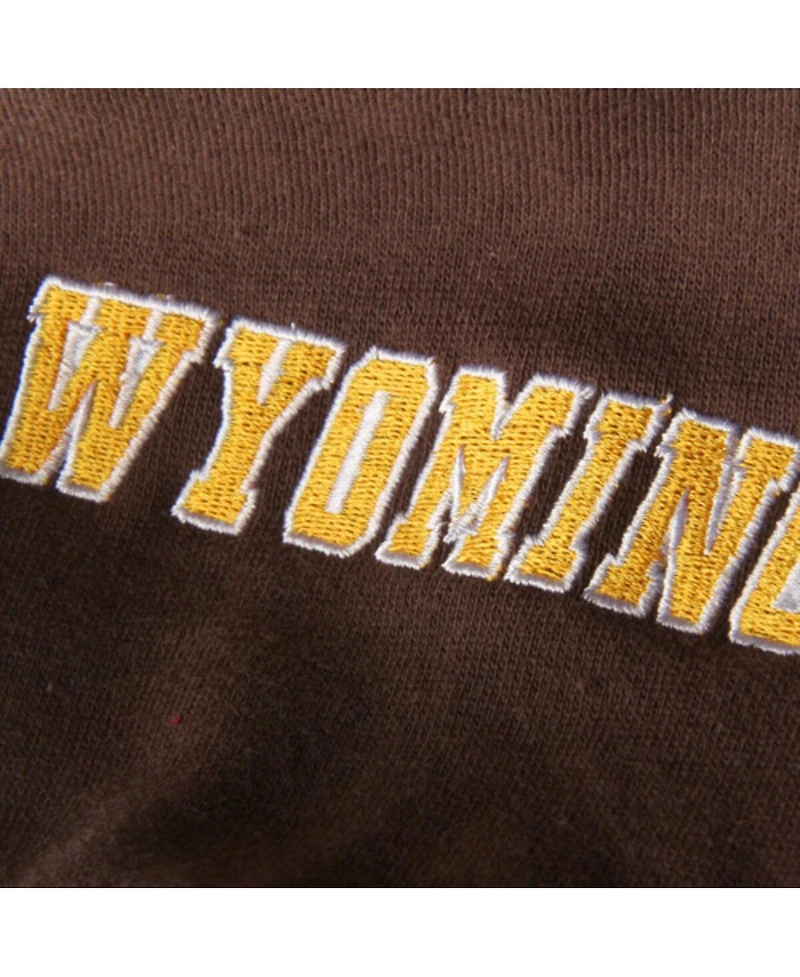 Women's Stadium Athletic Brown Wyoming Cowboys Big Logo Pullover Hoodie