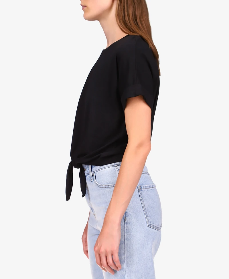Sanctuary All Day Tie-Hem Cuffed T-Shirt