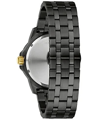 Bulova Men's Marine Star Diamond Accent Black Ion-Plated Stainless Steel Bracelet Watch 44mm