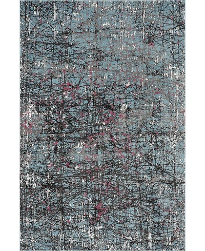 Closeout! Lr Home Frenzy Abstract Fuchsia Splatter 5' x 7'6" Area Rug