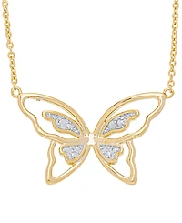 Macy's Women's Diamond Accent Butterfly Necklace